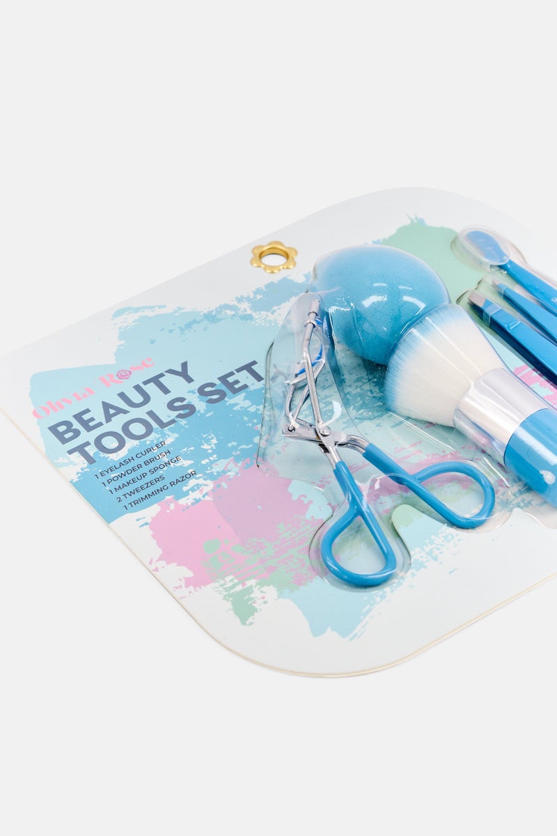 Olivia Rose 6 Pieces Beauty Tools Set, Blue - Image 3