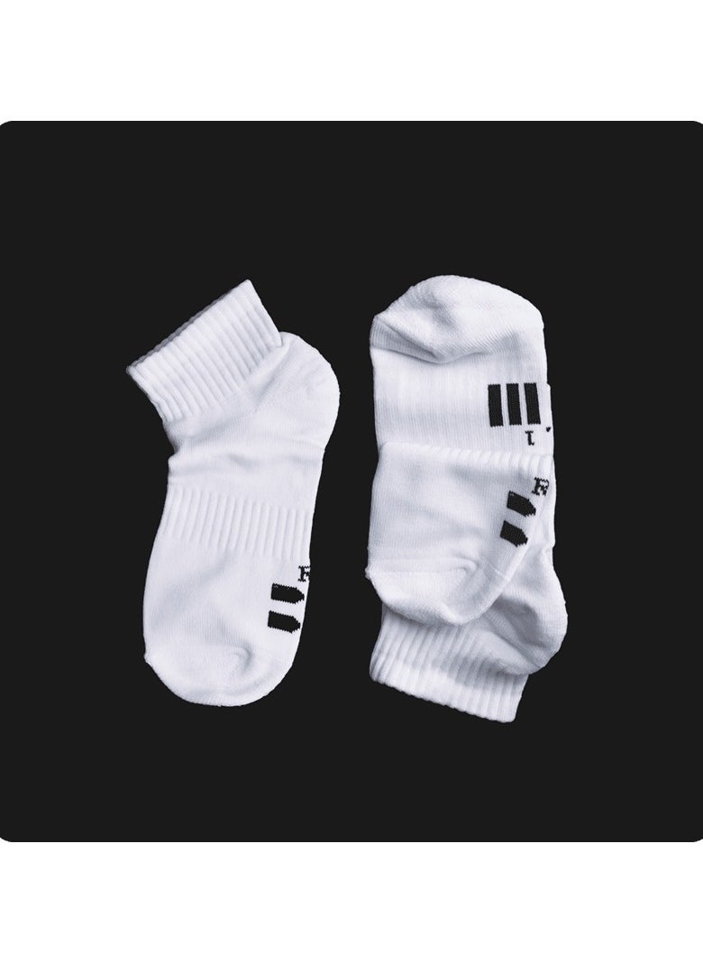 Black & White - White Short Socks Ankle - Image 1