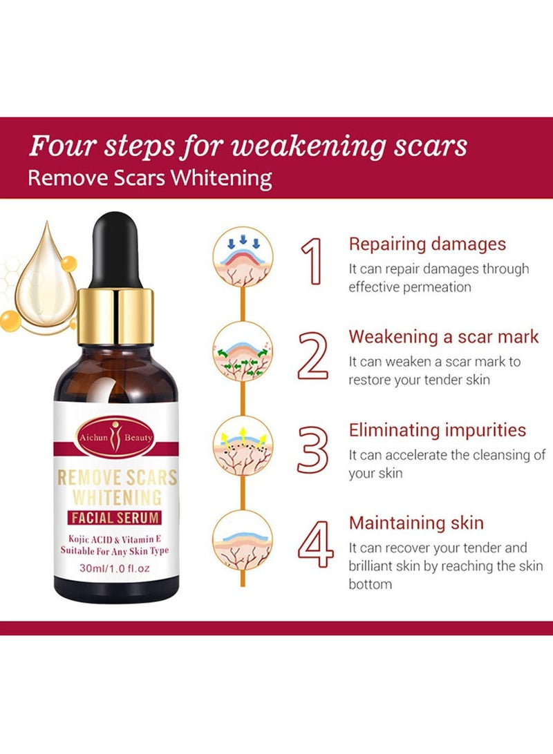 Aichun beauty AICHUN BEAUTY Anti-Acne Facial Serum Aloe Vera Extract Salicylic Acid Repairs Damaged Skin 30ml, Scar Removal Facial Serum Pimples Stretch - Image 3