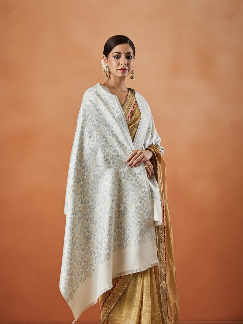 Pashmoda Women Gulnari Kaani Wool Blend Stole (Size : 71X203 CM) - Image 3