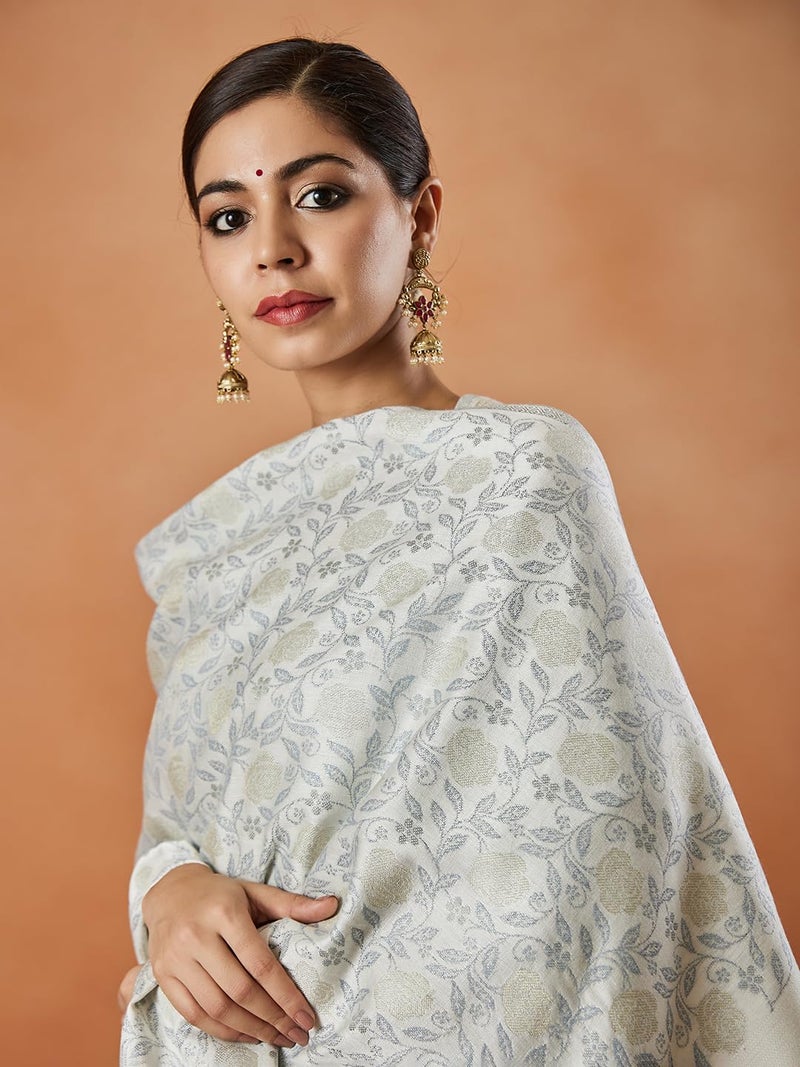 Pashmoda Women Gulnari Kaani Wool Blend Stole (Size : 71X203 CM) - Image 5