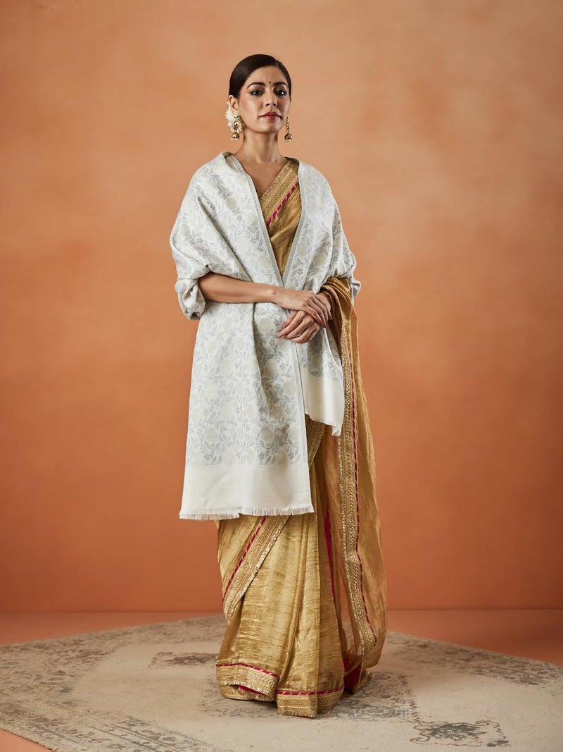 Pashmoda Women Gulnari Kaani Wool Blend Stole (Size : 71X203 CM) - Image 2