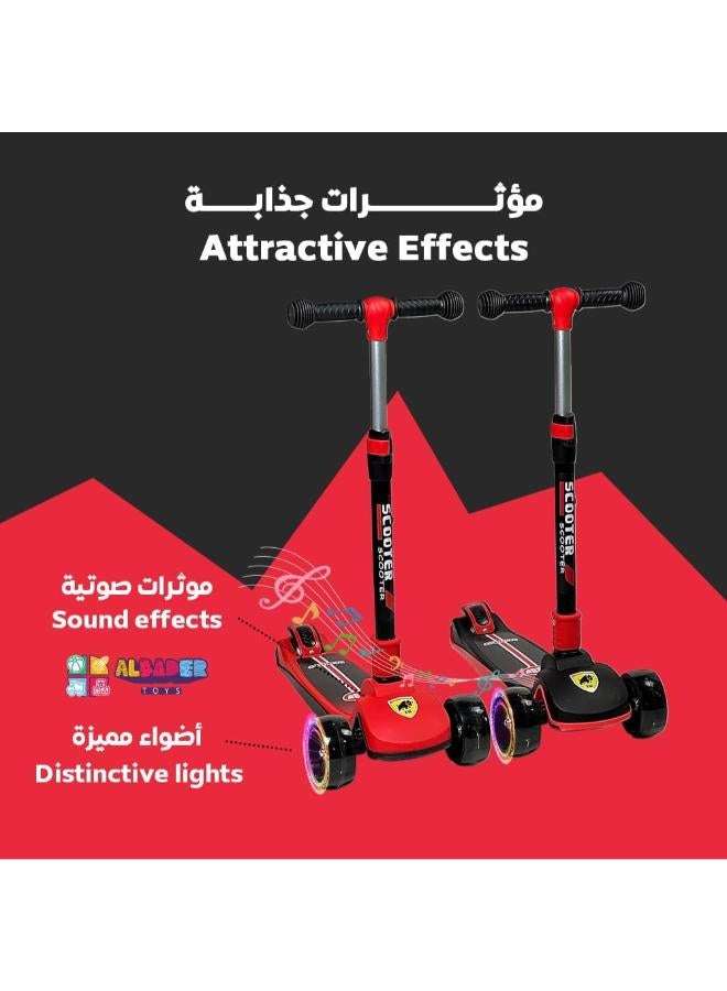 سكوتر ألبادر القابل للطي بثلاث عجلات للأطفال من سن 3 إلى 9 سنوات - Image 5