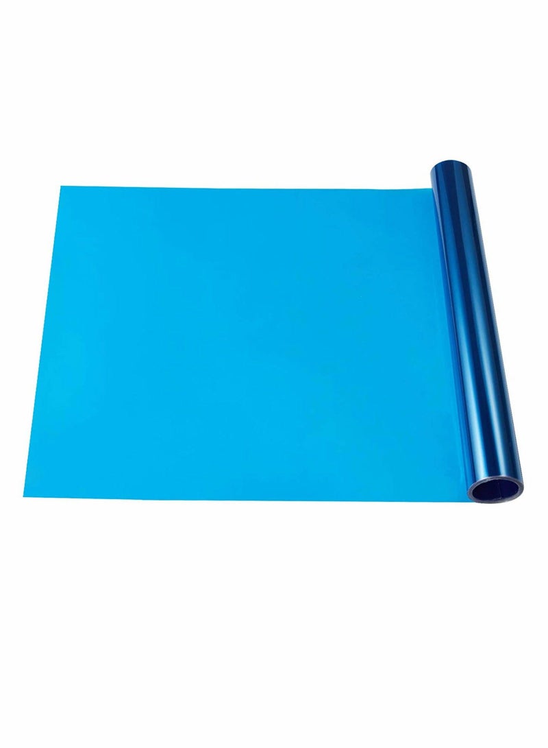 MUNTAQI 11.8''x70.8'' Navy Blue Vinyl Film Self Adhesive Auto Car Tint for Headlight Taillight Fog Light - Image 1