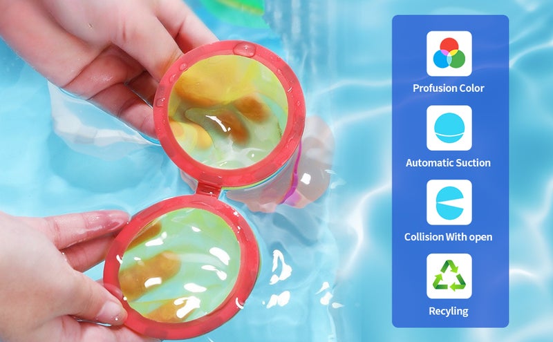 12pack Reusable Water Balloons, Self-closing, Water Toys for Summer Outdoors for Children and Adults, Magnetic Water Balloons Suitable for Children - Image 5