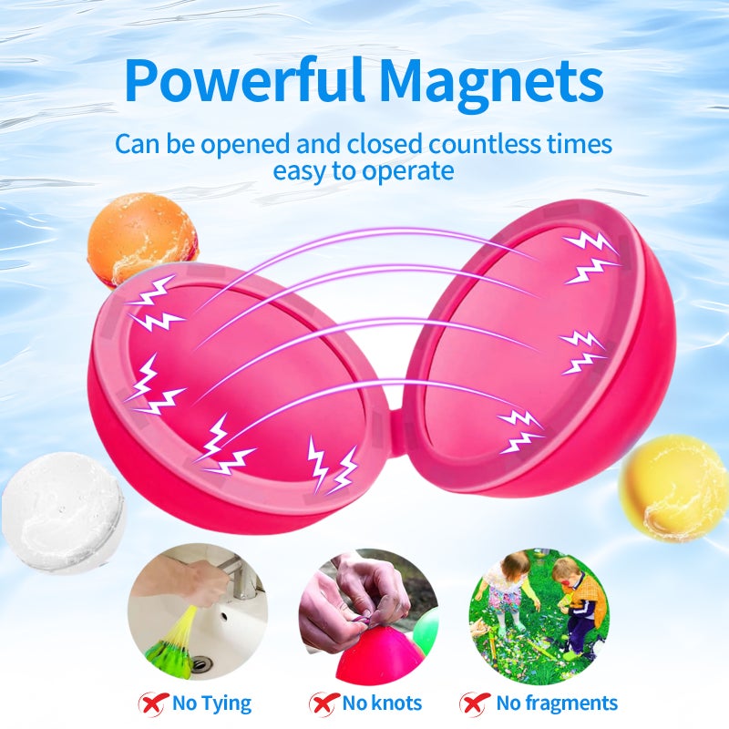 12pack Reusable Water Balloons, Self-closing, Water Toys for Summer Outdoors for Children and Adults, Magnetic Water Balloons Suitable for Children - Image 2