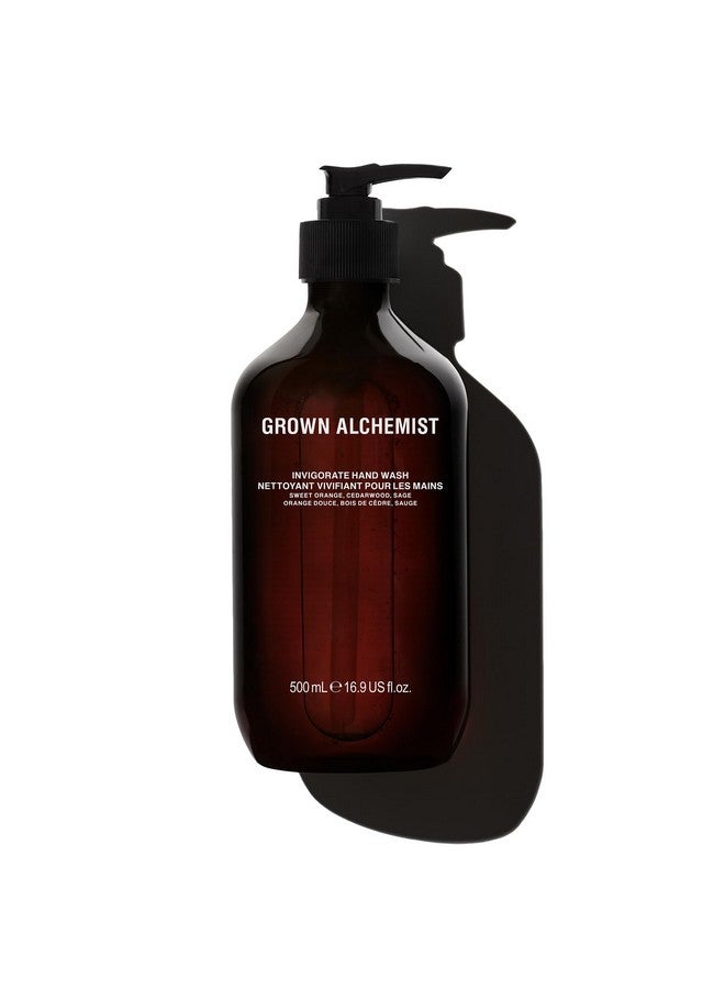 Grown Alchemist Invigorate Hand Wash. Sweet Orange, Cedarwood, Sage. Hydrates and Cleanses Skin, 10 Ounce (300mL) - Image 1