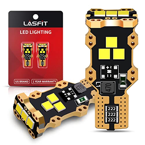LASFIT 921 LED Bulb Reverse Light, 912 T15 6000K White Canbus Error Free W16W 906 904 Backup Replacement Cargo Lights For Car/Trunk, 300% Super Bright, Pack of 2 - Image 1