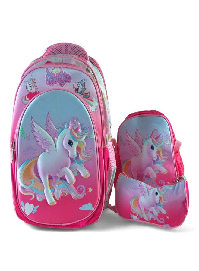 Magic Unicorn 3D School Backpack with 2 Small Bags - G.B