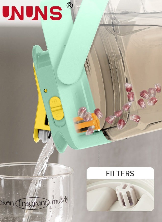 UNUNS Plastic Drink Dispenser With Spigots,3.5L Portable Sun Tea Pitcher,100% Leakproof Fridge Beverage Dispensers Jug,Wine Milk Lemonade Container for Party Picnic - Image 5