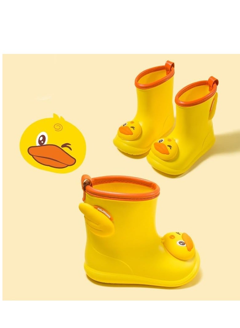 Toddler Rain Boots Kids Easy-On Handles Girls Wellies Patterns Boys EVA Non-Slip Waterproof Shoes for Water Beach Outdoor Playing - Image 2