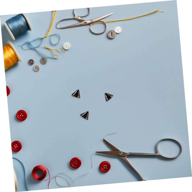 DIY Cone Spike Studs Kit Punk Rivets for Clothing Shoes and Bags Crafting Black 200 Pieces - Image 5