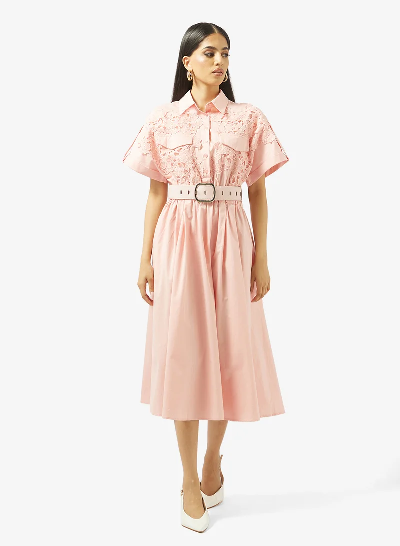 Khizana  Belted Shirt Dress for Women | Best Price UAE