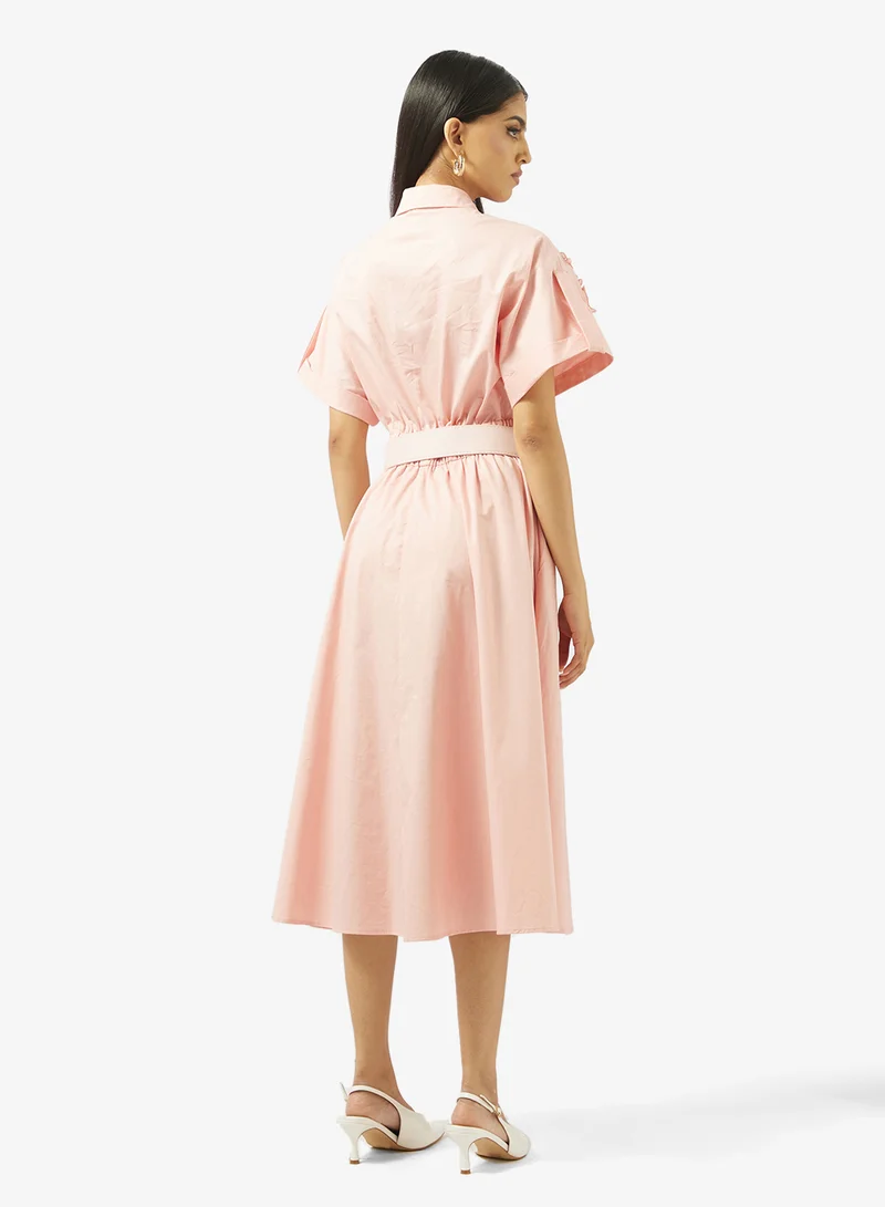 Khizana Belted Shirt Dress