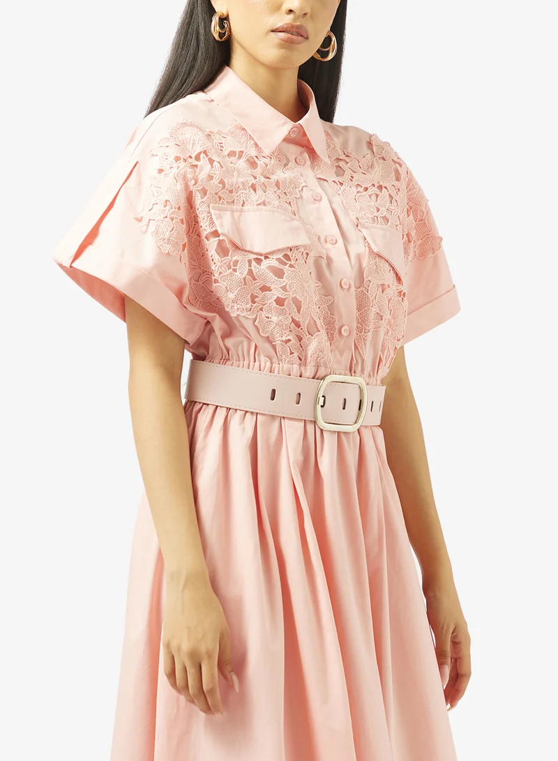 Khizana  Belted Shirt Dress for Women | Best Price UAE