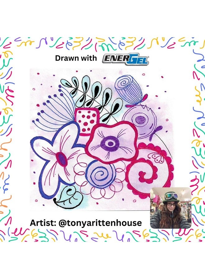 بنتل قلم جل سائل قابل للسحب من Energel Rtx، لون Passion Hue، 0.7 مم، حبر بنفسجي متنوع، عبوة من 3 أقلام (Bl77Pasbp3M) - Image 3