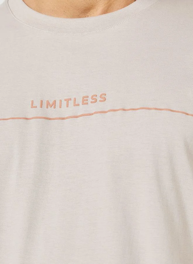 Styli Oversized Print Detail Cotton T-Shirt