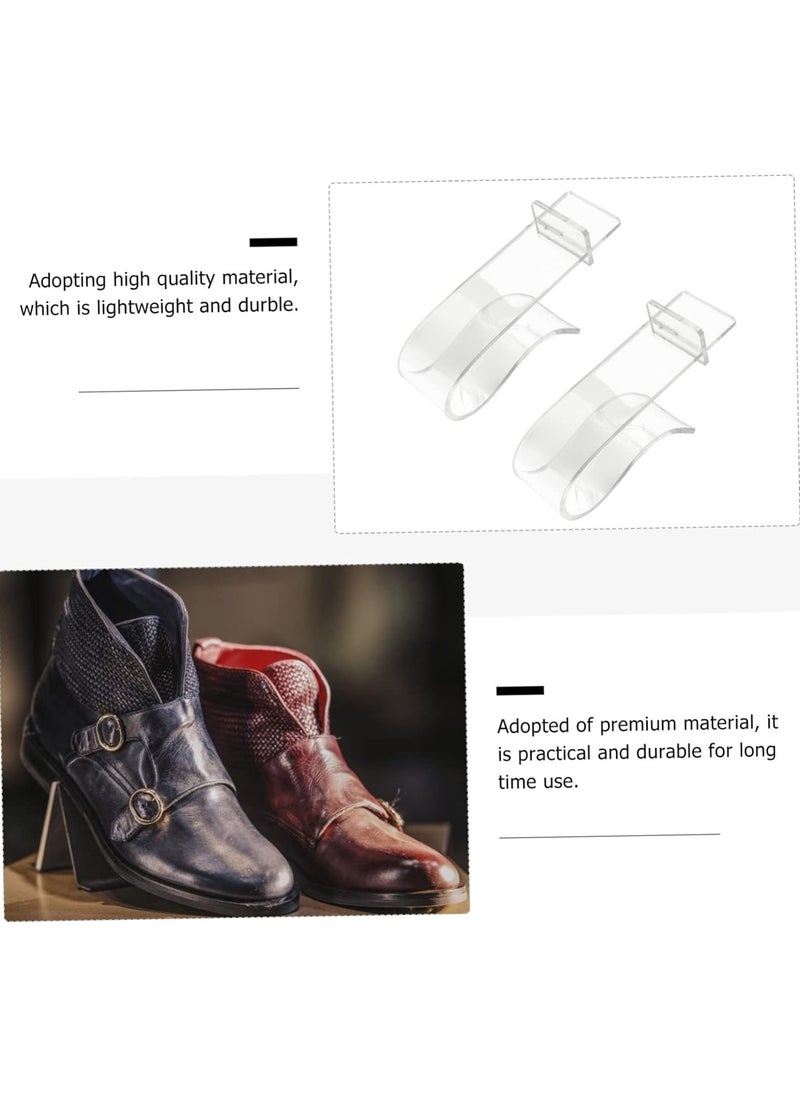 Generic - 2-Pack Clear Acrylic Shoe Display Stand, Shoe Storage Rack for Sneakers and Sandals, Flat Shoe Holder, Stylish Acrylic Shoe Shelf for Organized Storage and Showcase. - Image 1