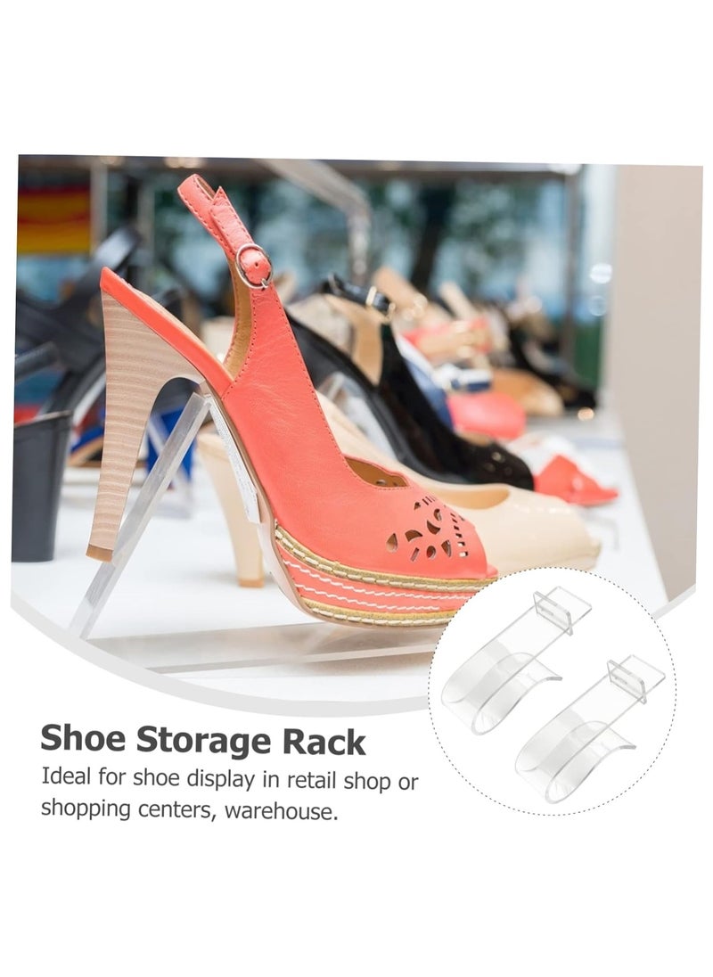 Generic - 2-Pack Clear Acrylic Shoe Display Stand, Shoe Storage Rack for Sneakers and Sandals, Flat Shoe Holder, Stylish Acrylic Shoe Shelf for Organized Storage and Showcase. - Image 1