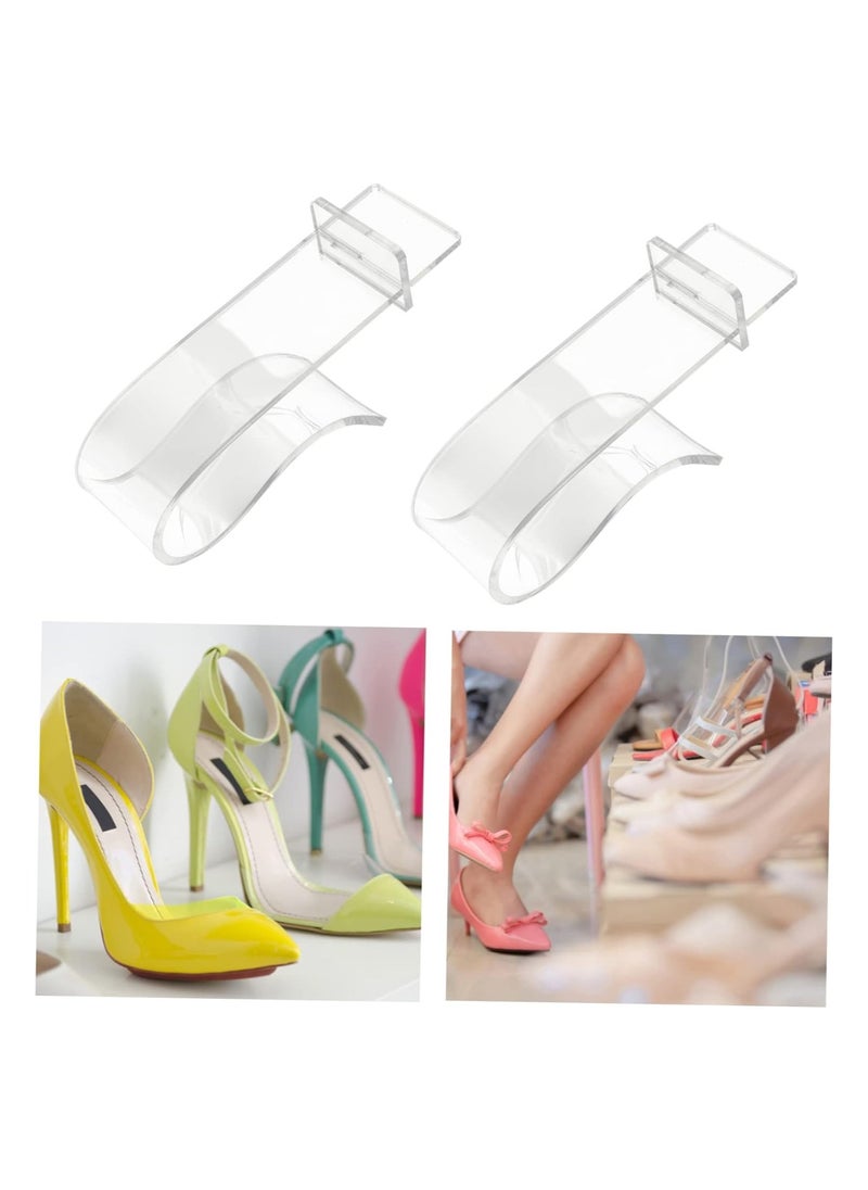 Generic - 2-Pack Clear Acrylic Shoe Display Stand, Shoe Storage Rack for Sneakers and Sandals, Flat Shoe Holder, Stylish Acrylic Shoe Shelf for Organized Storage and Showcase. - Image 1