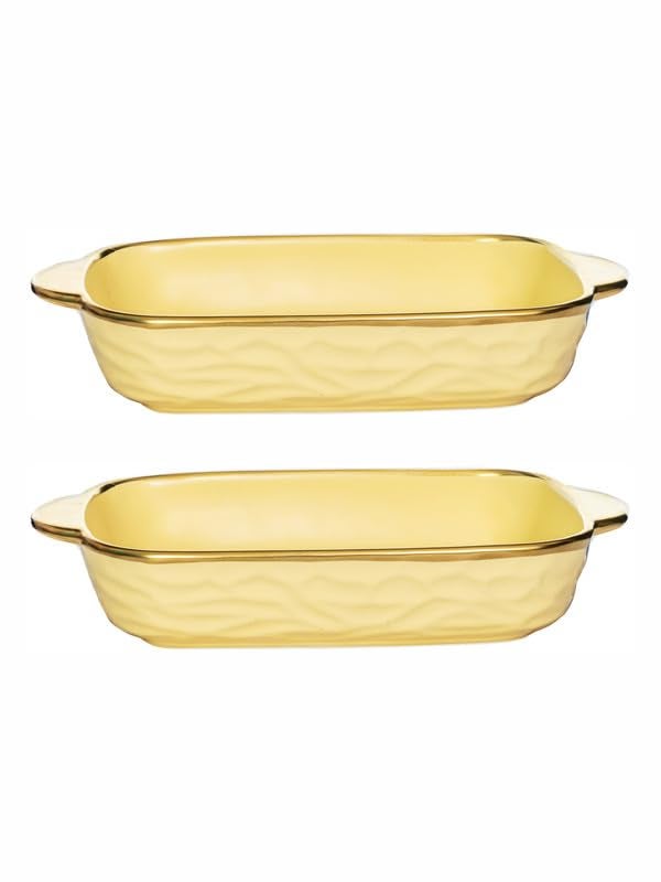 ROXX Porcelain Rectangle Platter Set of 2pcs RX-6368-Y - Image 3