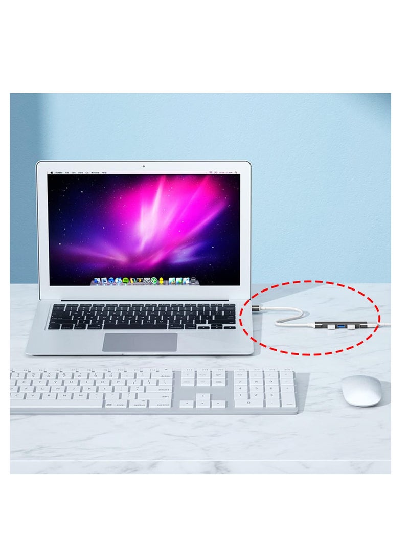 موزعات USB بـ4 منافذ 3.0 &&& 2.0، موزع من خليط الألومنيوم خفيف الوزن وصغير الحجم وبأقصى معدل انتقال: ويندوز 5 جيجابايت في الثانية، ماك، PS-4، PS-5، كروم بوك  - Image 3