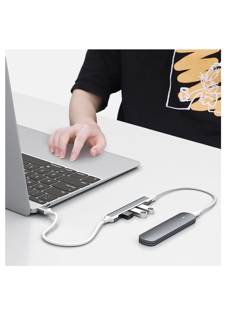 موزعات USB بـ4 منافذ 3.0 &&& 2.0، موزع من خليط الألومنيوم خفيف الوزن وصغير الحجم وبأقصى معدل انتقال: ويندوز 5 جيجابايت في الثانية، ماك، PS-4، PS-5، كروم بوك  - Image 5