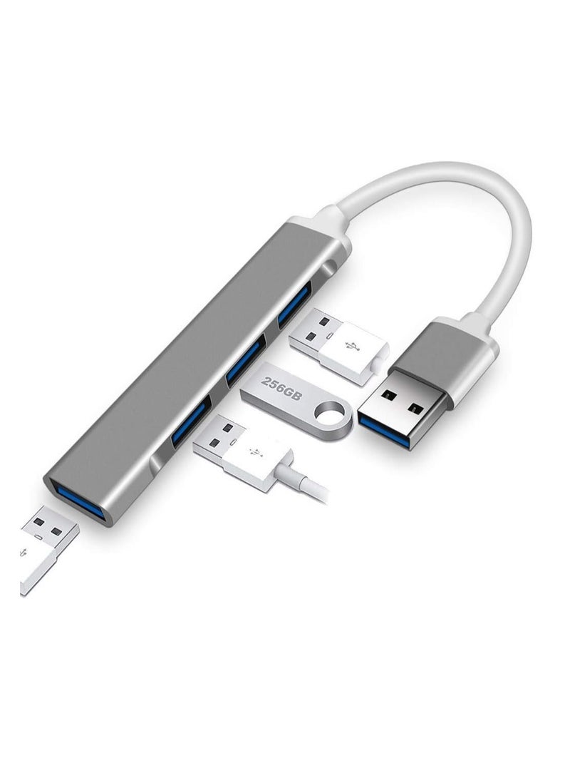 موزعات USB بـ4 منافذ 3.0 &&& 2.0، موزع من خليط الألومنيوم خفيف الوزن وصغير الحجم وبأقصى معدل انتقال: ويندوز 5 جيجابايت في الثانية، ماك، PS-4، PS-5، كروم بوك  - Image 1
