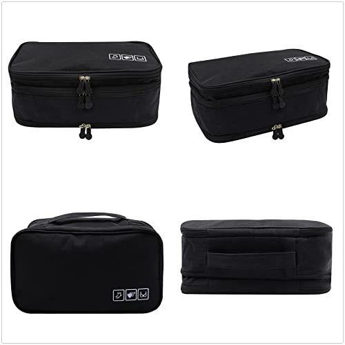 MINGSEECESS Portable Underwear Bra Storage Bag Waterproof Travel Organizers Multi-Layer Toiletry Packing Cube - Image 3