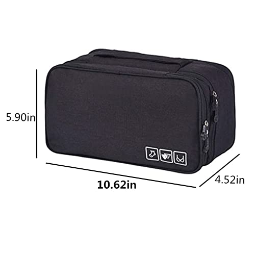 MINGSEECESS Portable Underwear Bra Storage Bag Waterproof Travel Organizers Multi-Layer Toiletry Packing Cube - Image 2