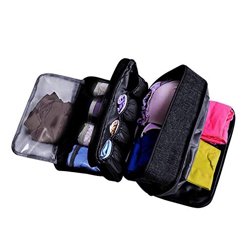 MINGSEECESS Portable Underwear Bra Storage Bag Waterproof Travel Organizers Multi-Layer Toiletry Packing Cube - Image 1