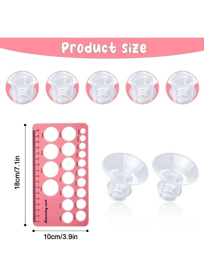 بيوينتي حشوات مضخة الثدي من 10 قطع بمقاس 13/15/17/19/21 مم مع مسطرة، متوافقة مع Momcozy S12 Pro/S9 Pro/S12/S9 - Image 2