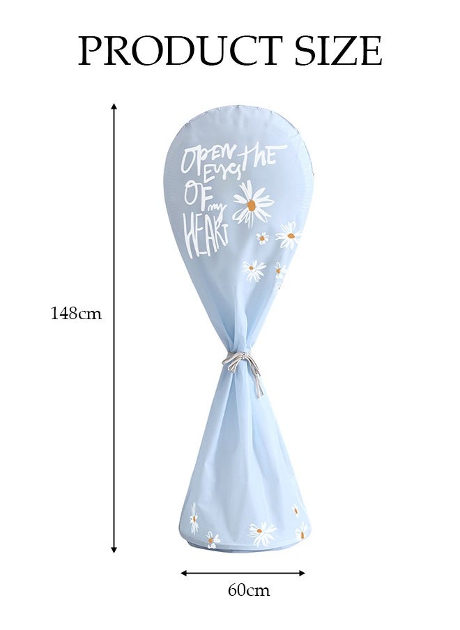 DUNISO 2 Pack Fan Dust Cover, Cloth Waterproof, Dustproof, Moisture-Proof Cover for Pedestal Fan, Washable Fan Protective Cover With Flower Print, Household Floor Fan Cover Protective Cover  - Image 4