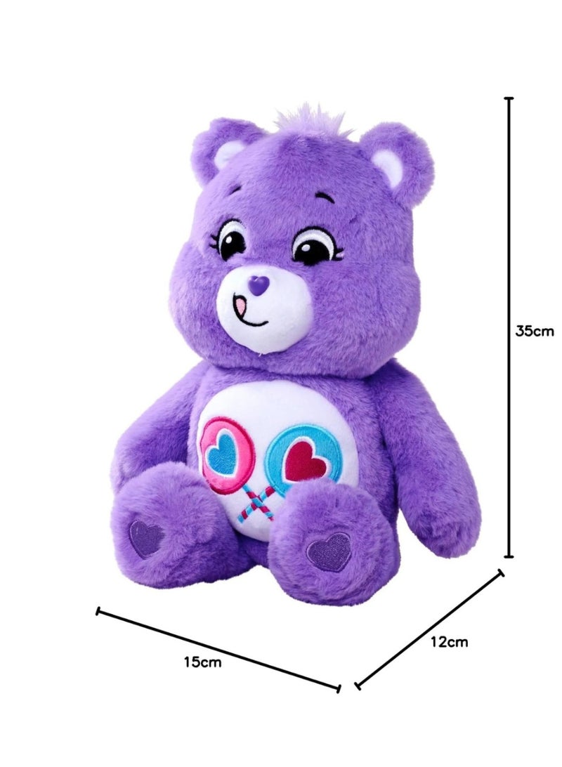 Care Bears Share Bear Plush Toy, 35cm Soft Cuddly Stuffed Teddy for Kids - Image 2