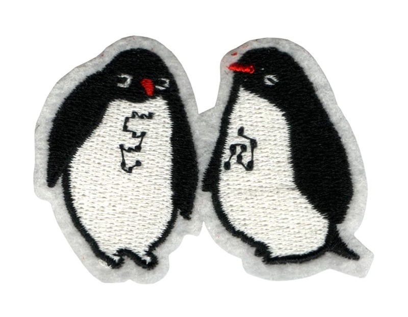 Generic Penguins Applique Embroidered Sew-on Patch ; Size Small: 6cm x 4.3cm for Jackets, Bags, Caps, T-Shirts, Jeans, Outdoor Clothing ; Imported from Malaysia (1 Piece). (Code: SBX-242) - Image 1