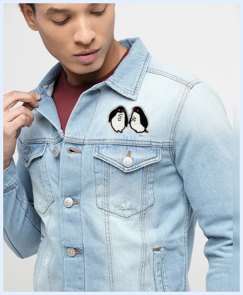 Generic Penguins Applique Embroidered Sew-on Patch ; Size Small: 6cm x 4.3cm for Jackets, Bags, Caps, T-Shirts, Jeans, Outdoor Clothing ; Imported from Malaysia (1 Piece). (Code: SBX-242) - Image 3