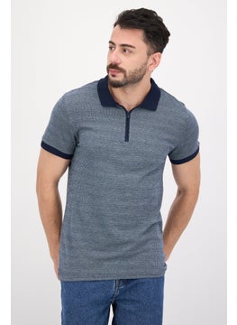 Men Regular Fit Textured Short Sleeve Polo Shirts, Navy Combo - pzsku/Z56A6455461BAD8E6AD49Z/45/_/1727187848/1e301103-e638-49b2-8d6a-70587606fe49