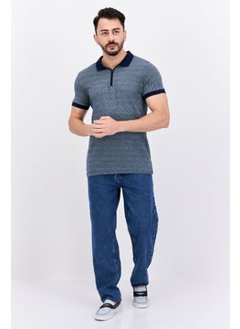 Men Regular Fit Textured Short Sleeve Polo Shirts, Navy Combo - pzsku/Z56A6455461BAD8E6AD49Z/45/_/1737295765/8f3a707e-0522-4aff-b803-e9c9accf7d3e