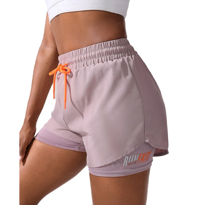 Generic Womens Quick-Dry Jogging Shorts Anti-Exposure Fitness Black  - Image 3