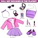 DOTVOSY American 18 Inch Dolls Clothes and Makeup AccessoriesCosmetic Toys Shoulder Bags Gift Playset Fit for 18 Doll Including Skirt Outfit Eye Shadow Lipstick Blusher HeadbandDoll Not Include - Image 4