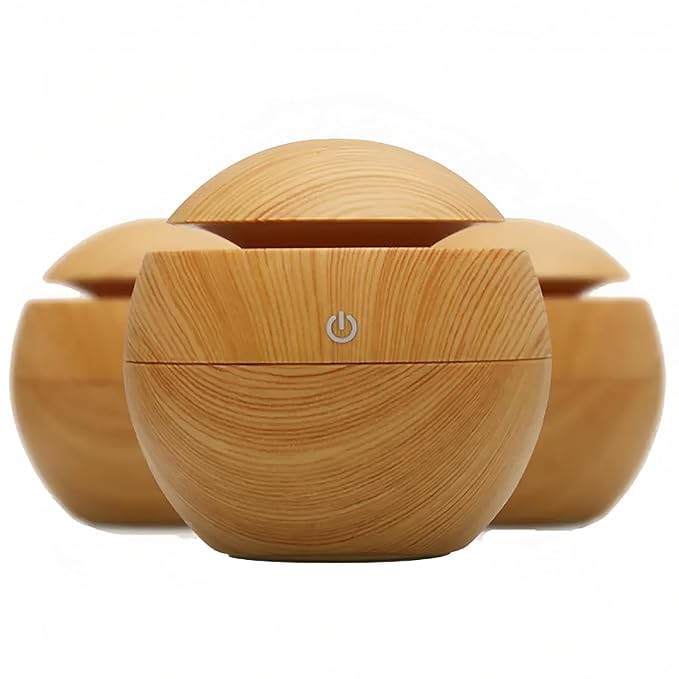 ACUDY Light Wood Humidifier Ultrasonic Wooden Humidifier for Home Office Cool Mist Aroma Diffuser with LED Night Light Silent Air Purifier for Bedroom Yoga - Image 1