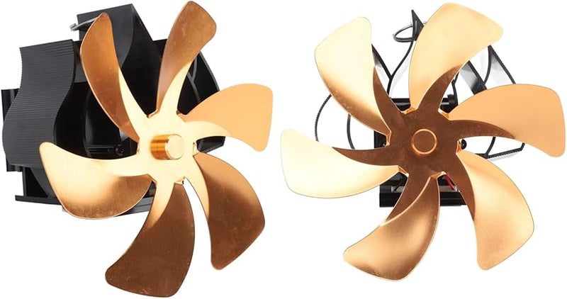 مروحة موقد تعمل بالحرارة الذهبية تحسن توزيع الهواء وتقلل تكاليف الحطب بحجم هواء كبير وضجيج منخفض - Image 3