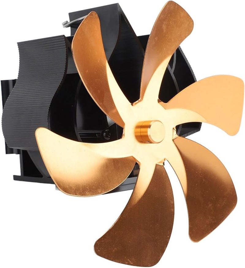 مروحة موقد تعمل بالحرارة الذهبية تحسن توزيع الهواء وتقلل تكاليف الحطب بحجم هواء كبير وضجيج منخفض - Image 5