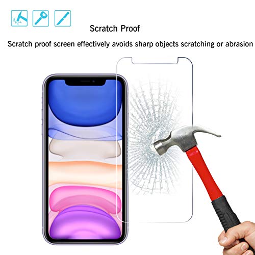 Ailun 2Pack Screen Protector Compatible for iPhone 11 [6.1 inch] + 2 Pack Camera Lens Protector,Tempered Glass Film, [9H Hardness] - HD - Image 5