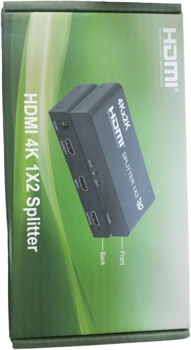 HDMI Splitter 1in2-Out, Support 4k x 2k 3D Full HD 1080P, Support for TVs or Multi Monitor With Power Adapter. | Professional, Expanded Product Listing for – Technical Features, Us - Image 4