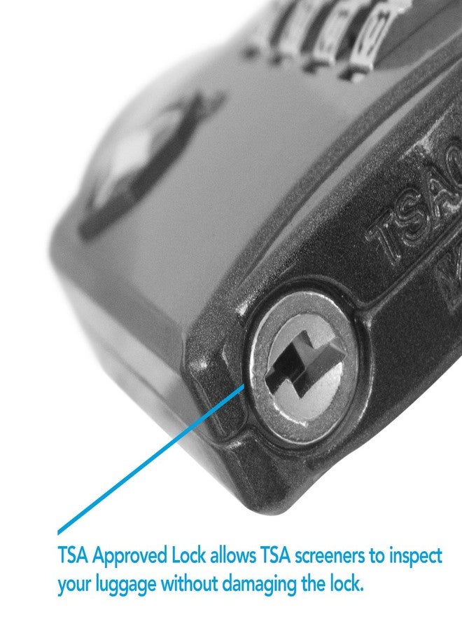 desired tools TSA Luggage Locks (2 Pack) - 4 Digit Combination Steel Padlocks - Approved Travel Lock for Suitcases & Baggage - Red and Blue - Image 5