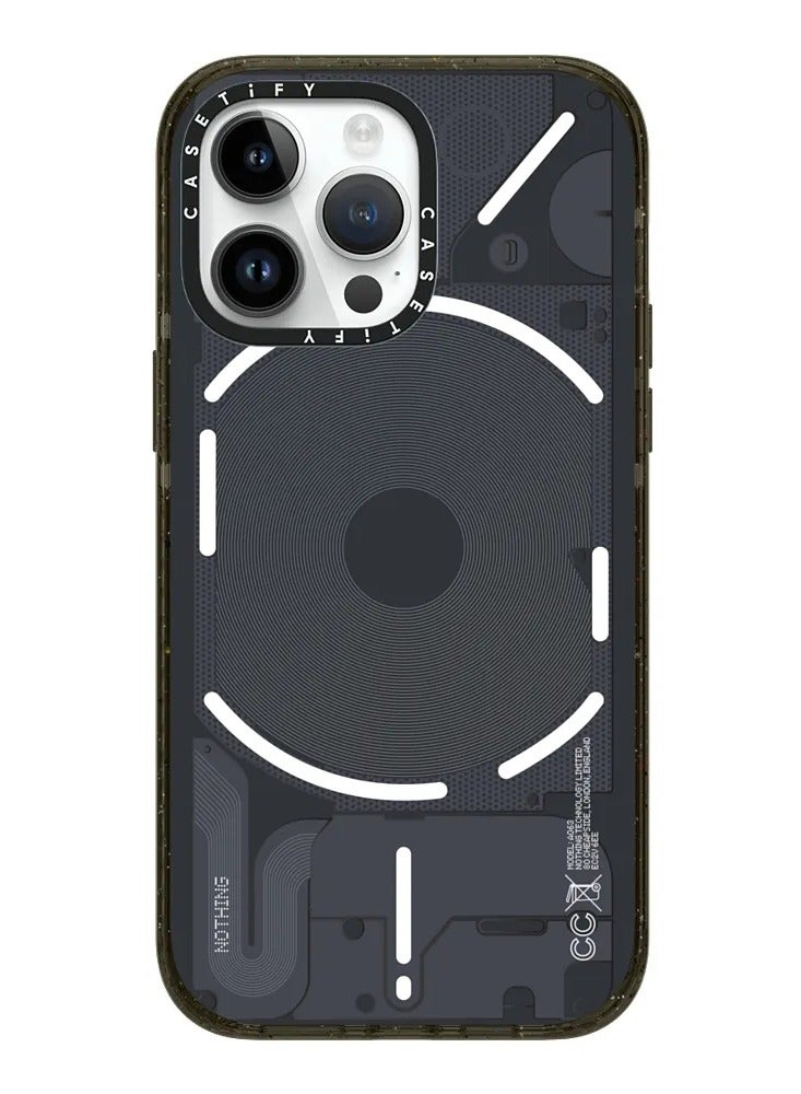 Casetify Case for iPhone 13 Pro Max Case Magnetic Adsorption Phone Case Transparent/Black - Image 1