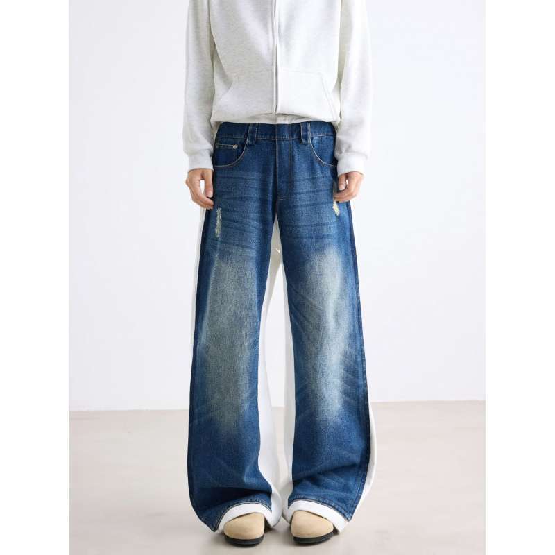 Unisex Classic Denim Jeans Loose Fit Daily Outdoor Wear - Image 3