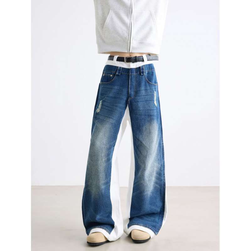 Unisex Classic Denim Jeans Loose Fit Daily Outdoor Wear - Image 1