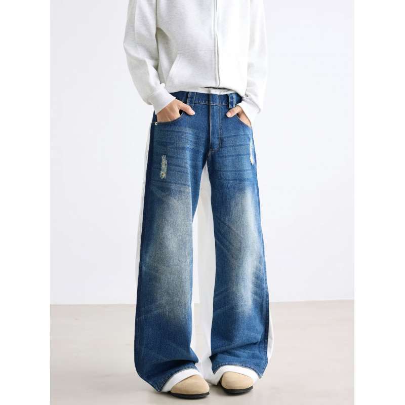 Unisex Classic Denim Jeans Loose Fit Daily Outdoor Wear - Image 5
